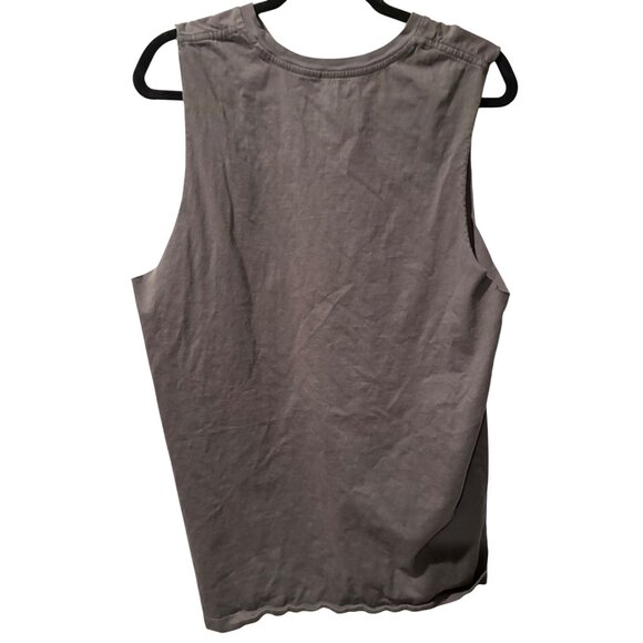 Sea Shepherd Save The Oceans Graphic Sleeveless Tank Top L Gray Organic Cotton - Picture 3 of 8